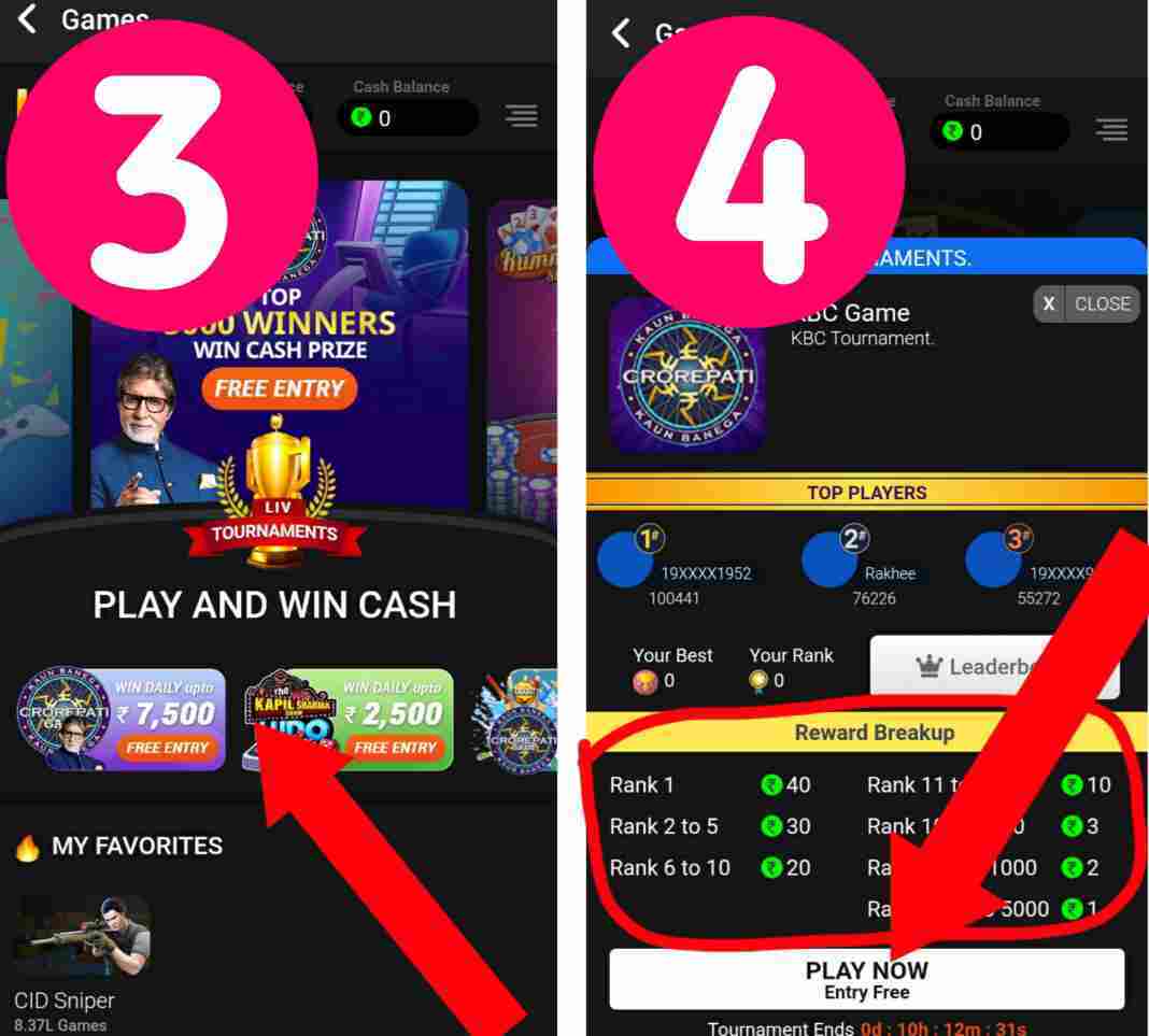 Sony Liv  How To Play Game & earn Money