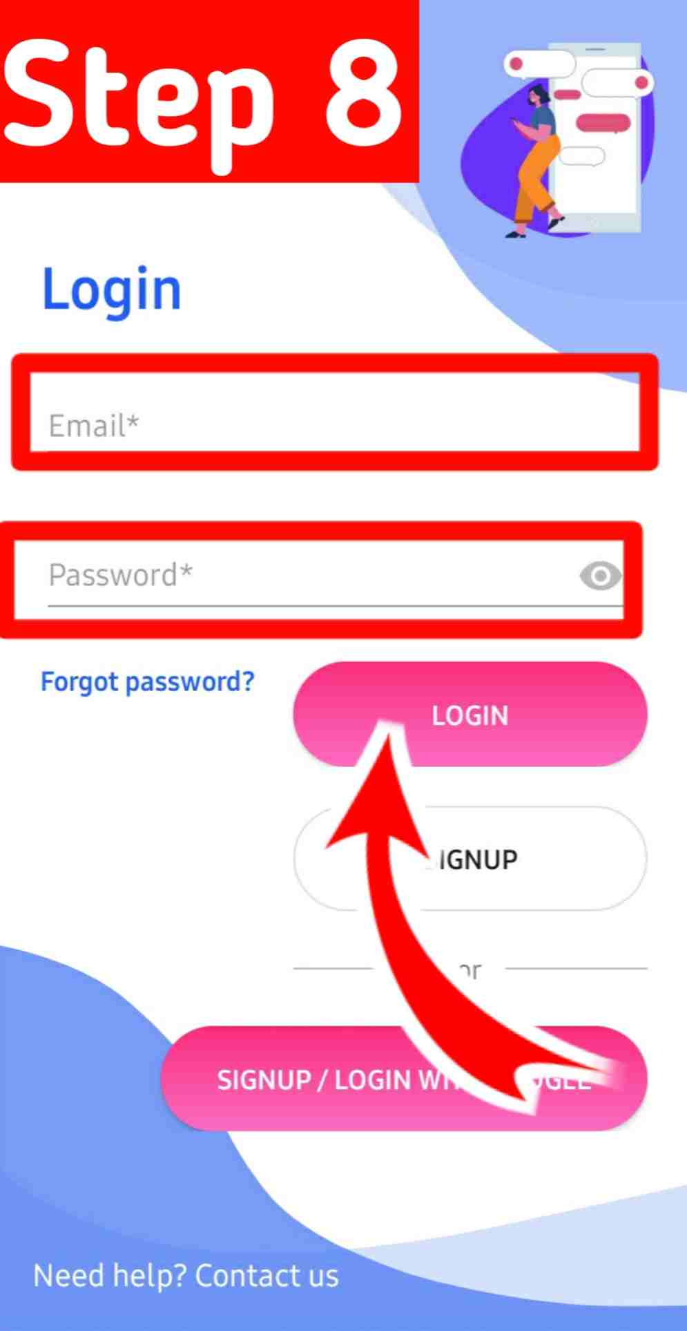 Rewardr app signup process